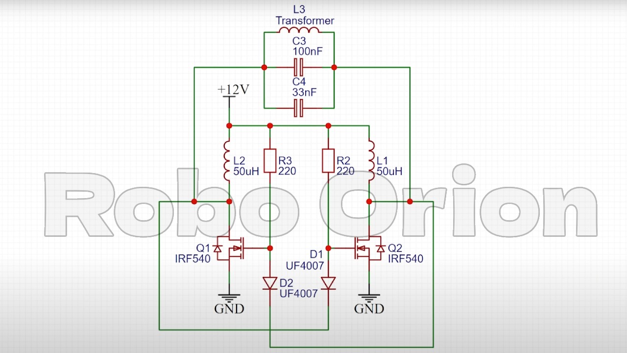 simple high voltage generator circuit diagram with IRF540 Mosfet simple high voltage generator circuit diagram with IRF540 Mosfet